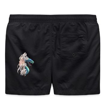 Mystische Frau mit Schlangenmotiv - Badeshorts - Schwarz - Hinten