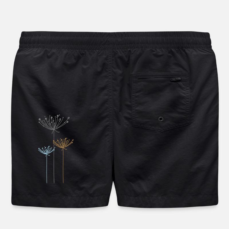Fleur - Plante - Fleur - Short de bain - noir