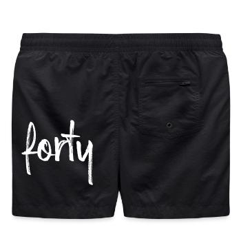 40 forty 40e anniversaire cadeau nombre 40 - Short de bain - noir - Dos