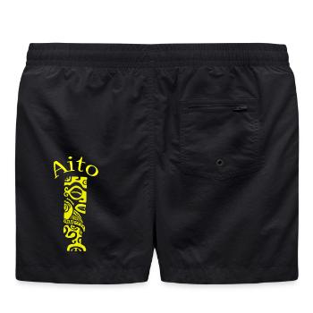 TIKI AITO "YELLOW" - Badeshorts - Schwarz - Hinten