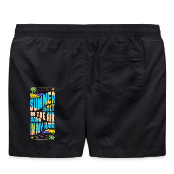 L’ambiance estivale dans l’air - Short de bain - noir - Dos - AI Model Male 185 light (185cm)