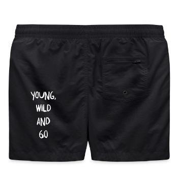 60 Geburtstag - Badeshorts - Schwarz - Hinten