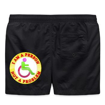 Je suis une personne, pas un problème - Short de bain - noir - Dos