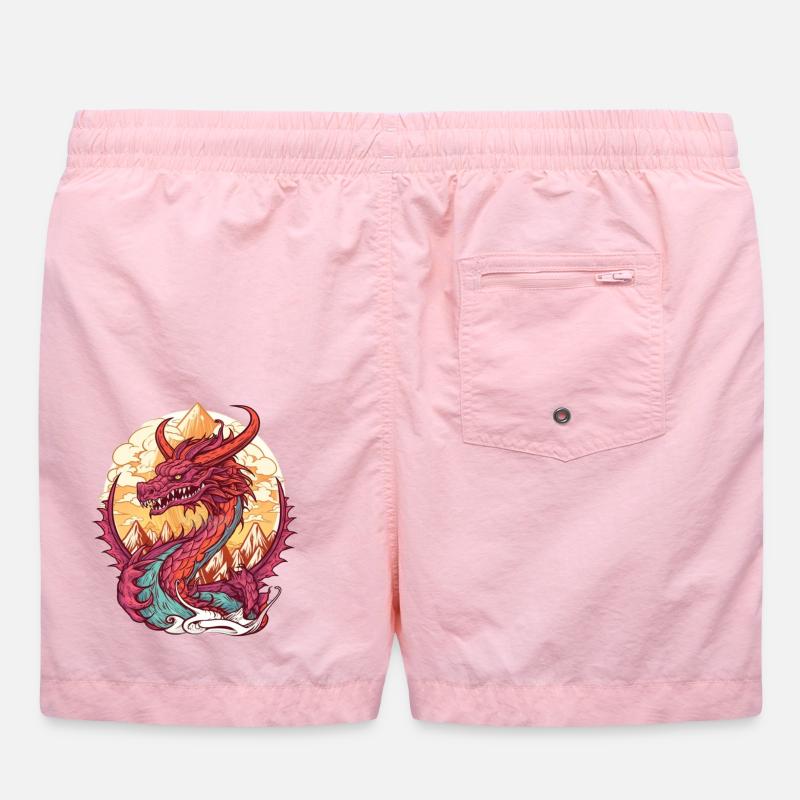 Volcanic Dragon Sunrise Swim Trunks