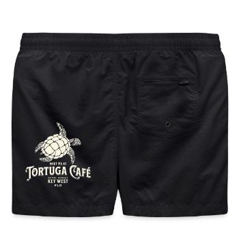 Tortuga Café Key West Style Illustration - Short de bain - noir - Dos
