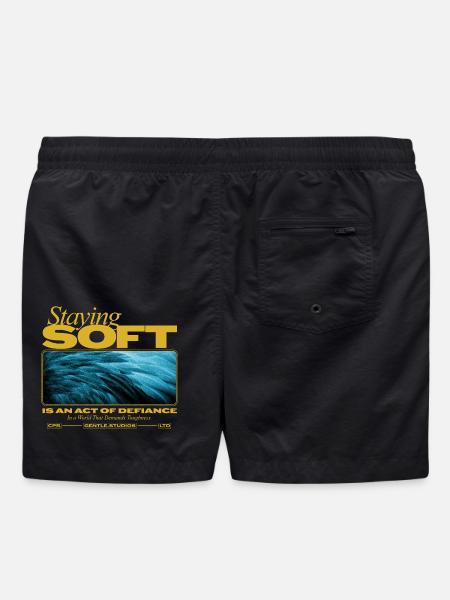 Staying Soft – Power in Gentleness - Swim Trunks - black