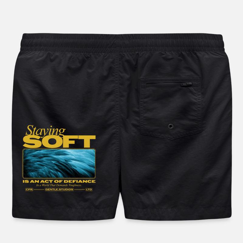 Staying Soft – Power in Gentleness - Swim Trunks - black