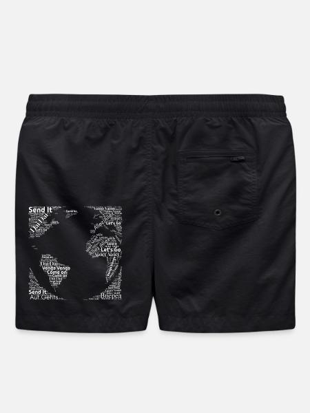 Nous vous encourageons - Blanc - Short de bain - noir