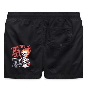 J’espère que cet E-Mail vous trouve bien - T-Shirt drôle - Short de bain - noir - Dos - AI Model Male 185 light (185cm)