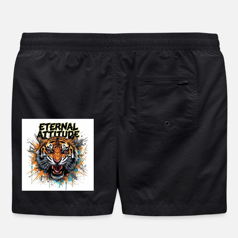 Pose du Tigre Éternel - Short de bain - noir