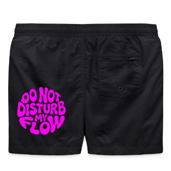 Ne dérange pas mon flux sous la marque rose - Short de bain - noir - Dos - AI Model Male 185 light (185cm)