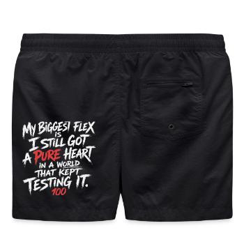 Reines Herz unter Druck - Badeshorts - Schwarz - Hinten