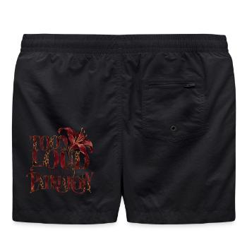 Too Loud For The Patriarchy - Badeshorts - Schwarz - Hinten