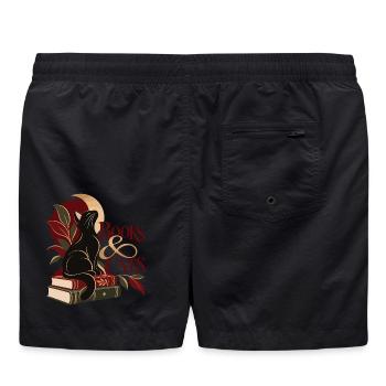 Books & Cats - Badeshorts - Schwarz - Hinten