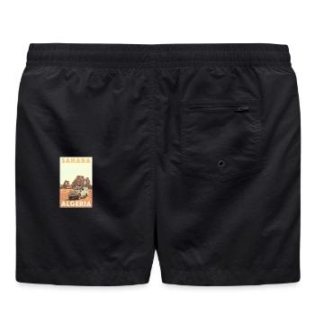 Véhicule 4x4 dans le désert du Sahara - Short de bain - noir - Dos - AI Model Male 185 light (185cm)