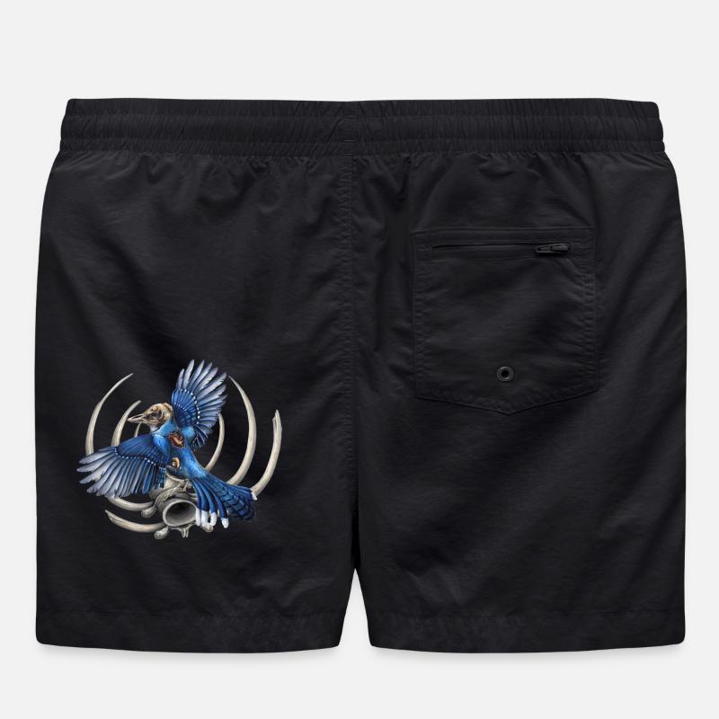 Blauer Totenkopf-Vogel Badeshorts