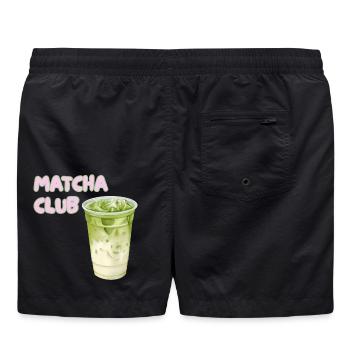 Matcha Club Latte Graphic - Swim Trunks - black - Back