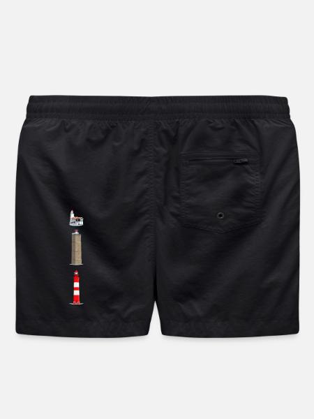 Lighthouses Ameland, Terschelling, Marche - Swim Trunks - black