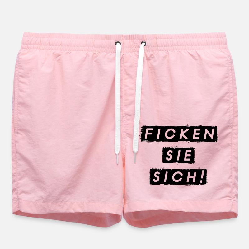 F SIE SICH Spruch - Badeshorts - Pink