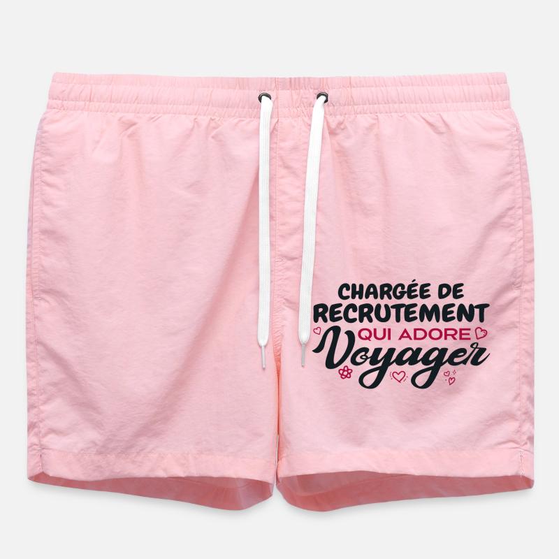 Chargée de recrutement globe-trotteuse passionnée - Short de bain - rose