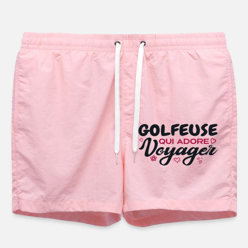Golfeuse globe-trotteuse passionnée de voyages - Short de bain - rose