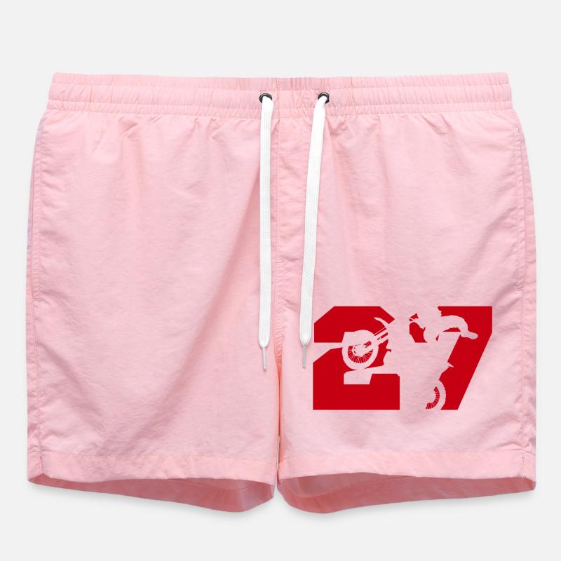 Moto 27 motard - Short de bain - rose