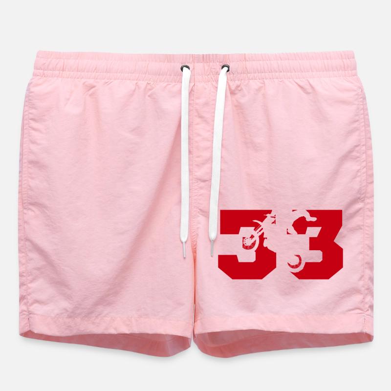 Moto 33 biker - Swim Trunks - pink