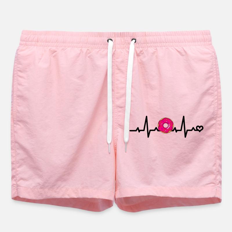 beignet rose heartline ECG - Short de bain - rose