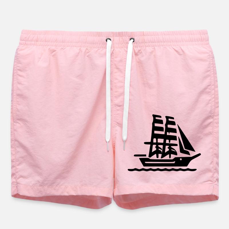 Segelschiff - Badeshorts - Pink