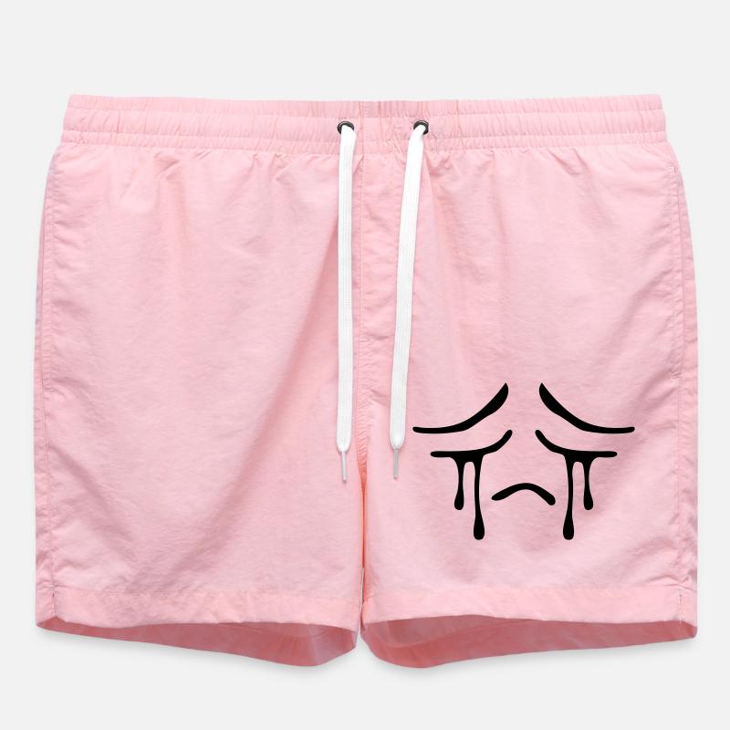 Weeping sad face tears unhappy - Swim Trunks - pink
