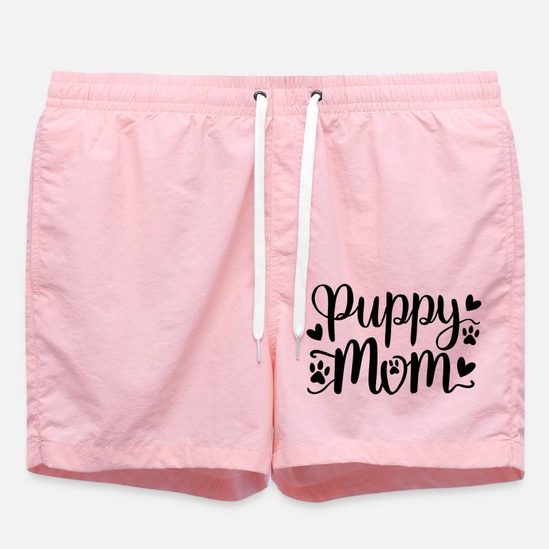 chiot chien - Short de bain - rose