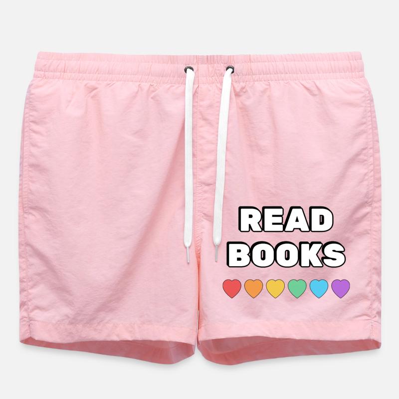 Lire des livres Rainbow Hearts - Short de bain - rose