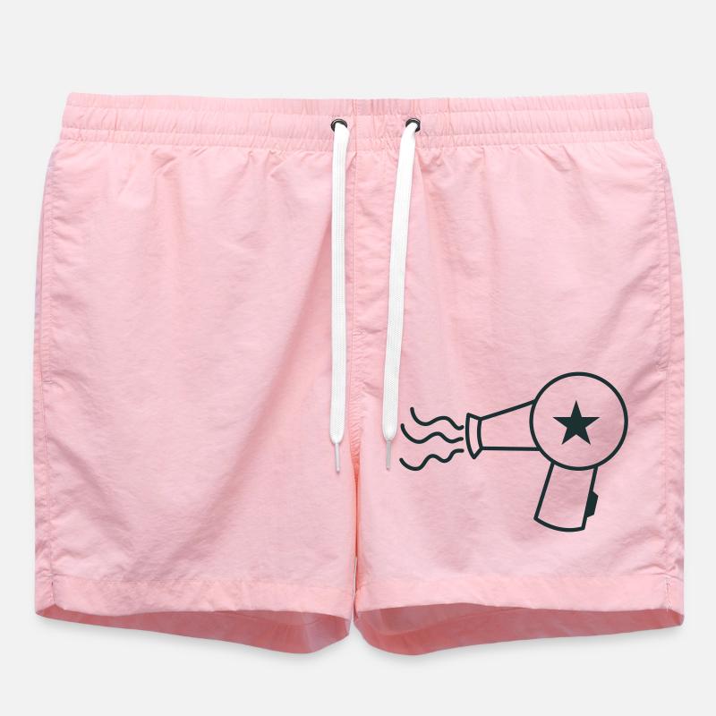 sèche-cheveux avec une étoile - Short de bain - rose