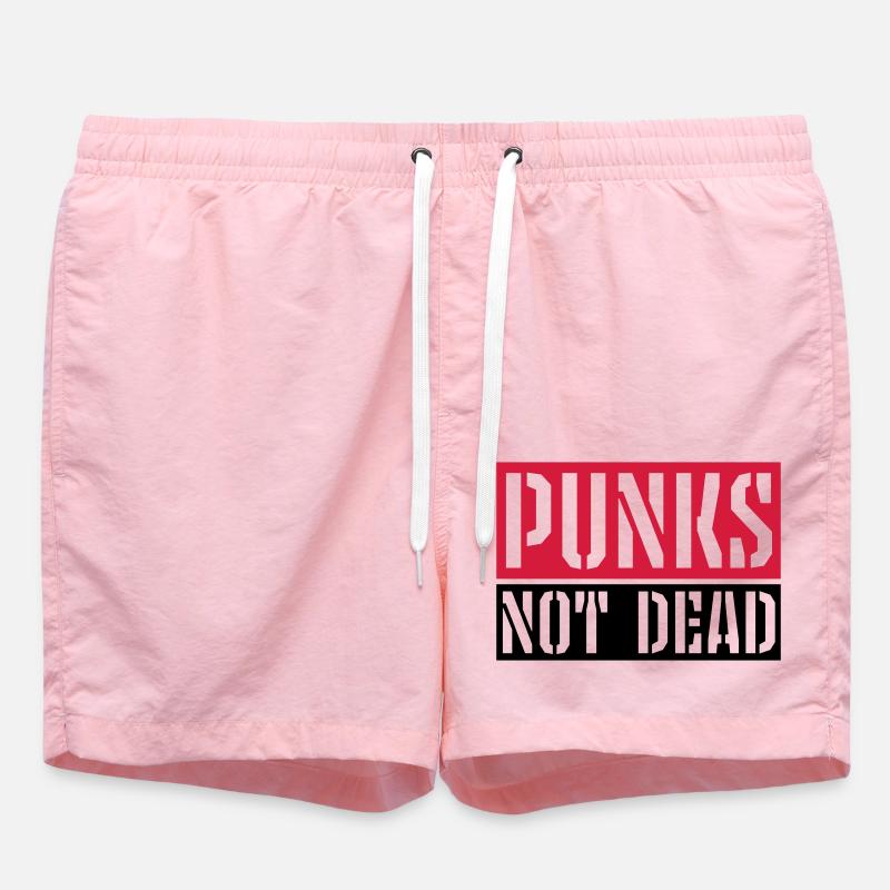 punks not dead Zitat - Badeshorts - Pink