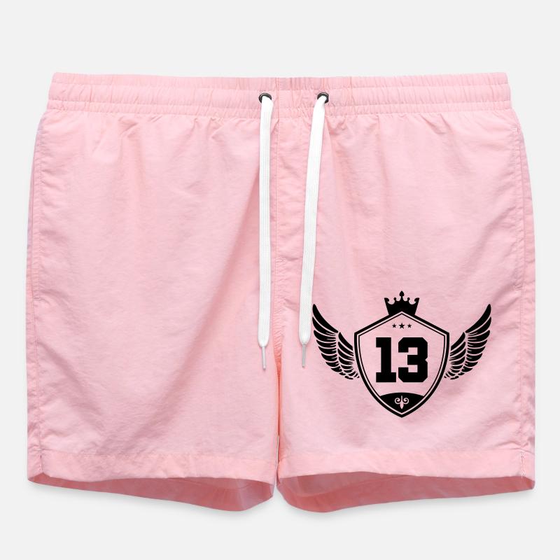 13 wappen krone - Badeshorts - Pink