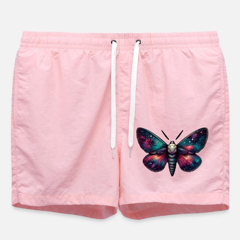 Majestic Celestial Moth - Space Mystic - Swim Trunks - pink
