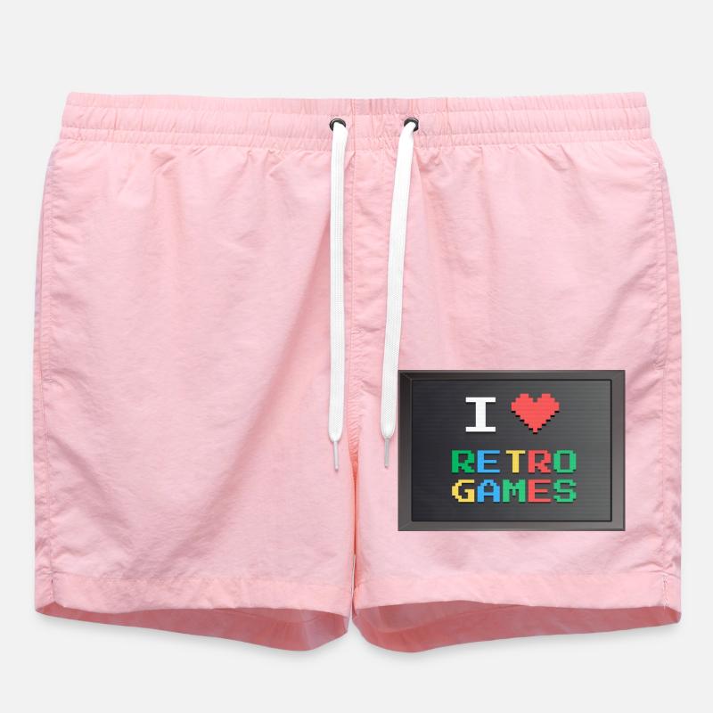 Retrogaming - J'aime le retrogaming - Short de bain - rose