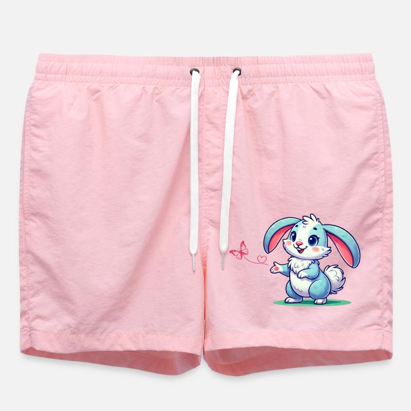 lapin papillon - Short de bain - rose