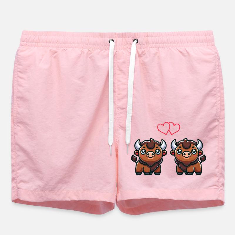 Bison Comic Love - Short de bain - rose