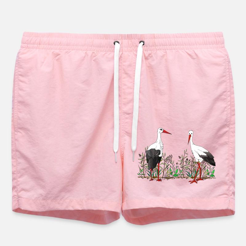 Oiseaux - Short de bain - rose