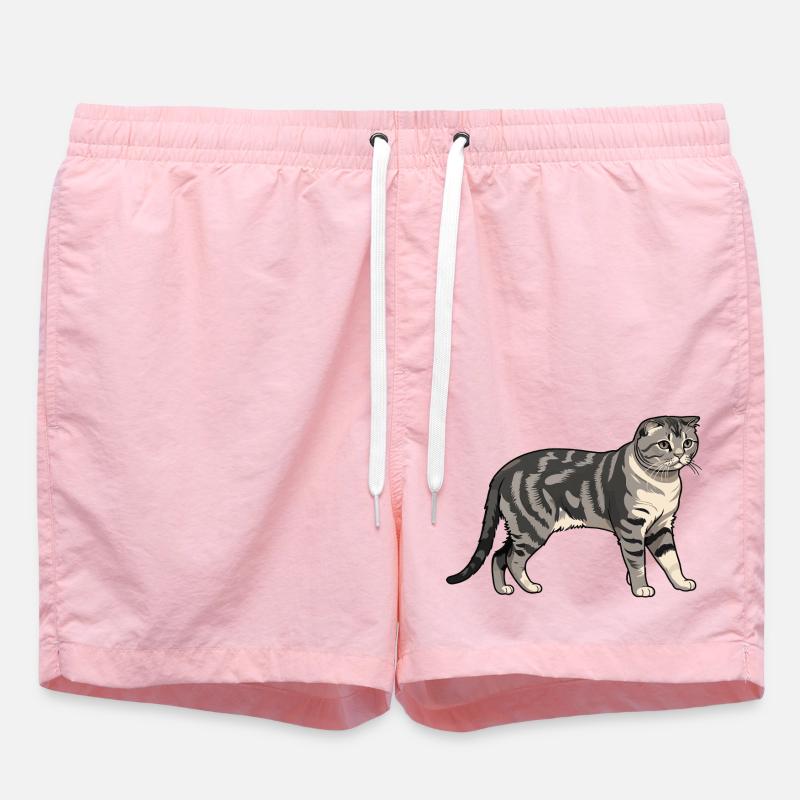 Scottisch Fold - Cat Pet Design - Badeshorts - Pink