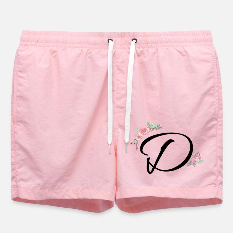 Lettre d fleurs - Short de bain - rose