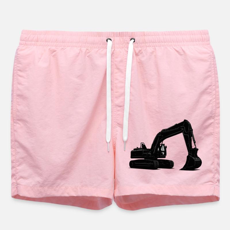 excavatrice - Short de bain - rose