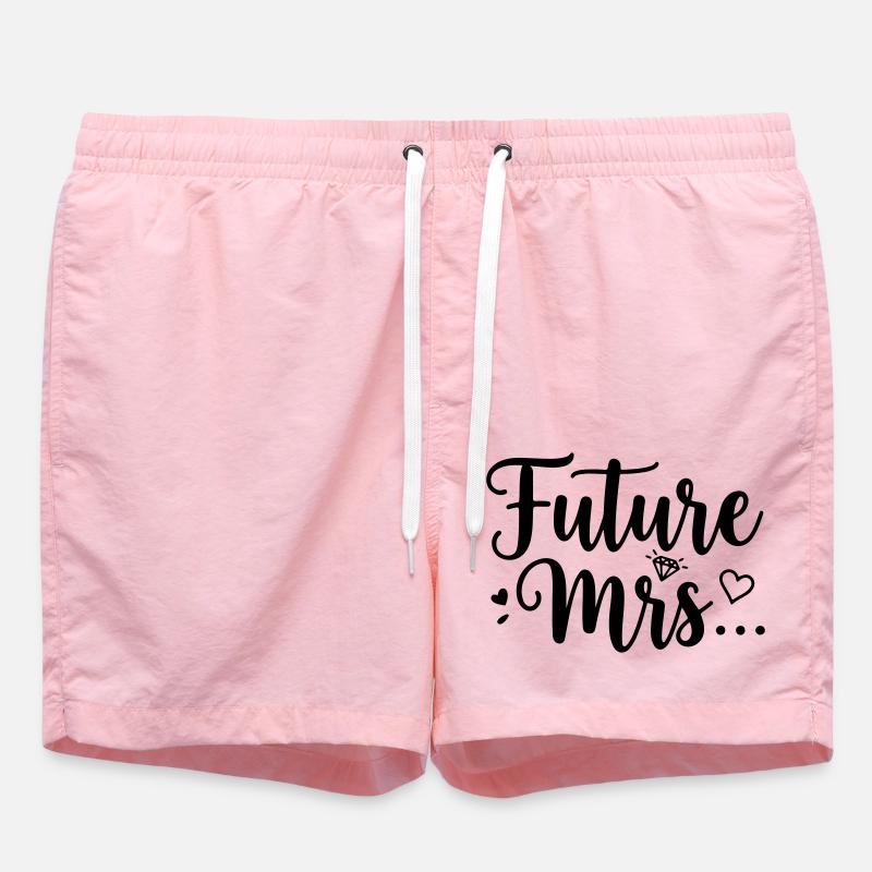 Future Mrs. Ring Bridal Design - Swim Trunks - pink