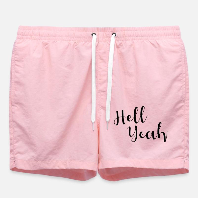 Enfer ouais lettrage - Short de bain - rose