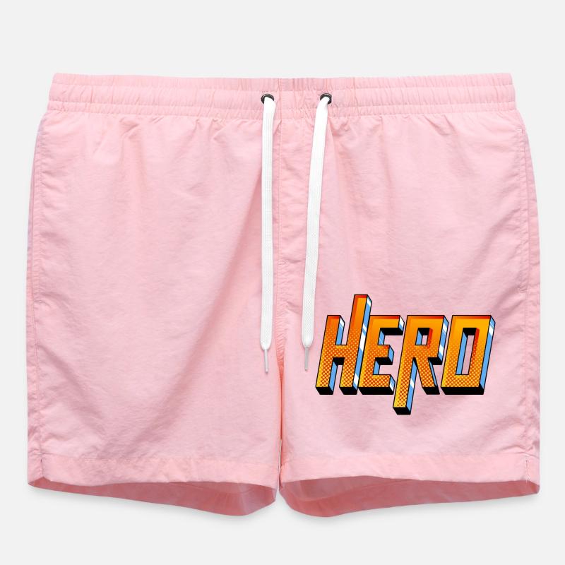 Typographie de héros - Short de bain - rose