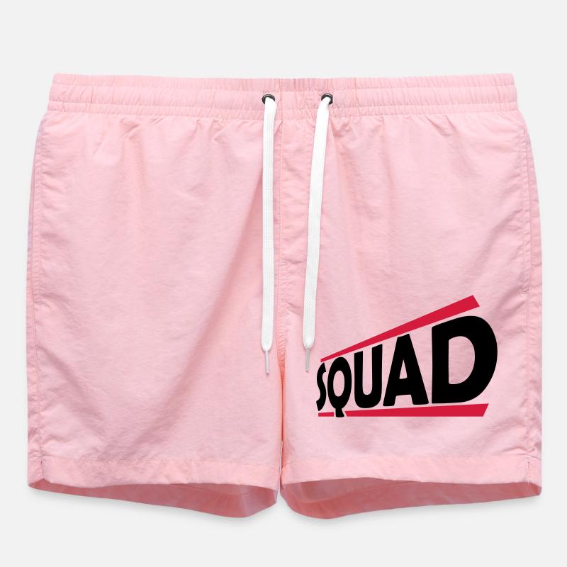 Squad Team Logo Design - Swim Trunks - pink
