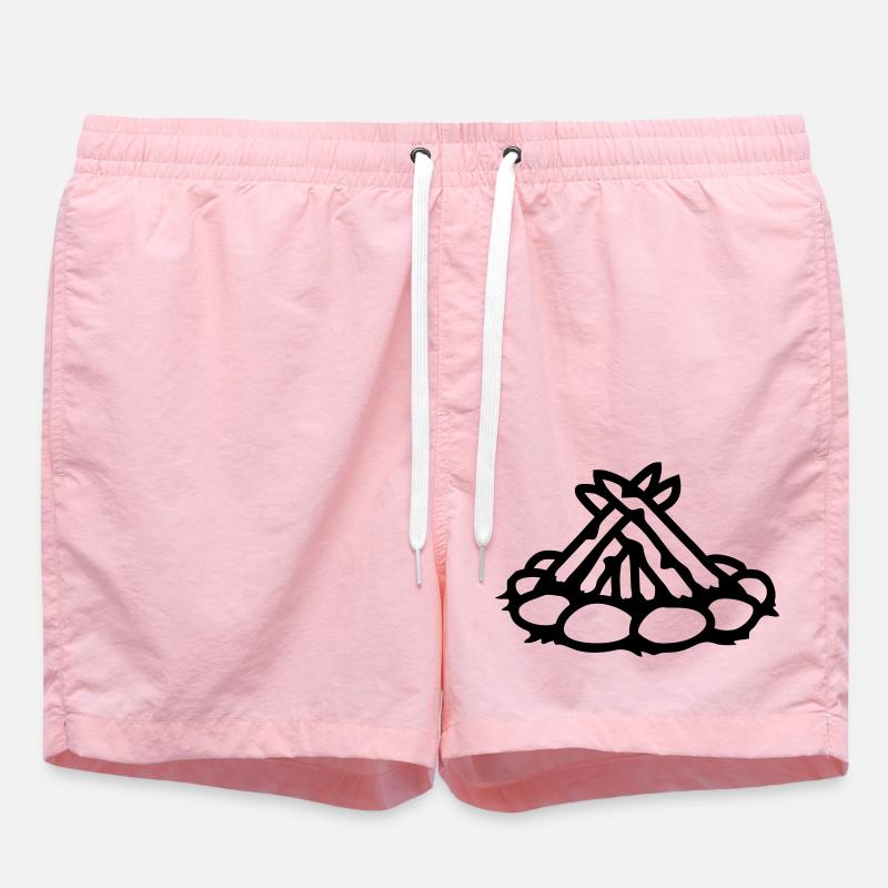 Camping campfire without fire - Swim Trunks - pink