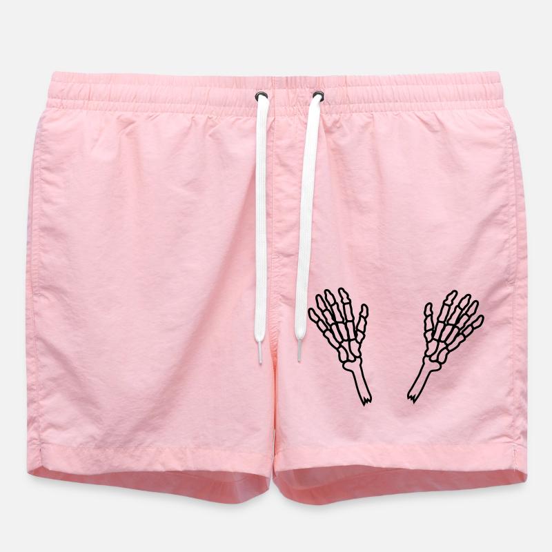 Skeleton Hands 2 Arms - Swim Trunks - pink