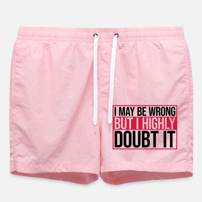 I may be wrong - Swim Trunks - pink